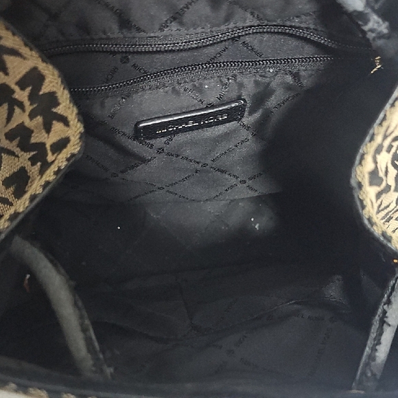 Michael Kors Black and Brown Logo Backpack main image 10